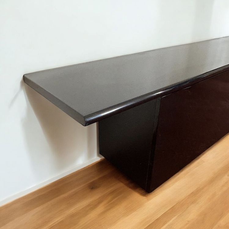 Giotto Stoppino & Ludovico Acerbis - Enfilade Schwarz lackiert Modell Sheraton Circa 1980