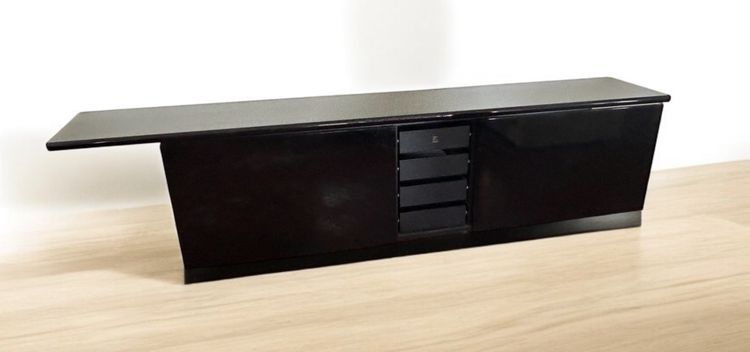 Giotto Stoppino & Ludovico Acerbis - Enfilade Schwarz lackiert Modell Sheraton Circa 1980