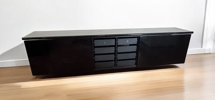 Giotto Stoppino & Ludovico Acerbis - Enfilade Schwarz lackiert Modell Sheraton Circa 1980