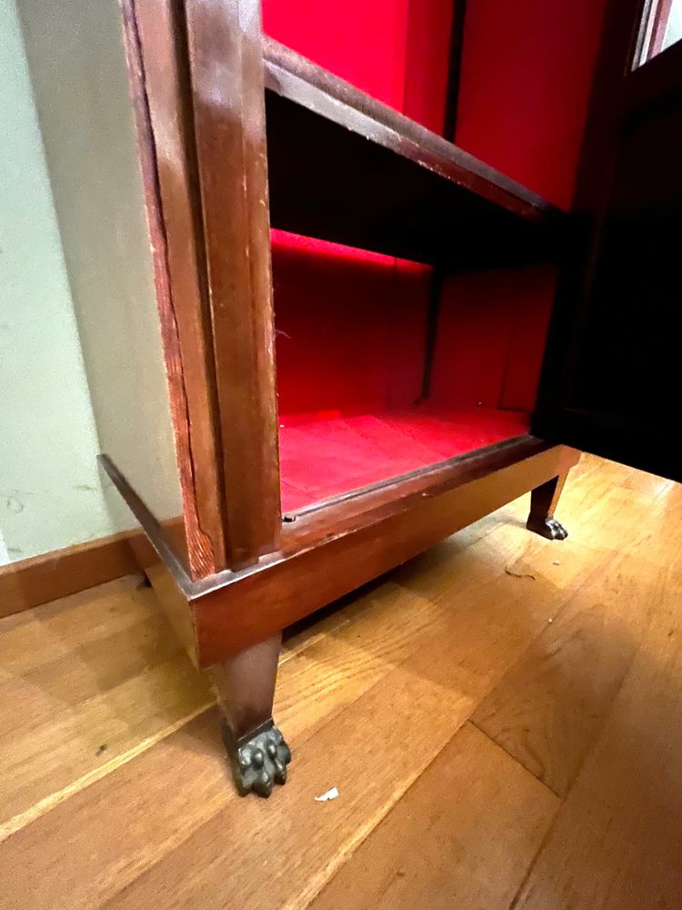 Empire mahogany and bronze display case, late 19th century - "Retour d'Égypte" (Return from Egypt)