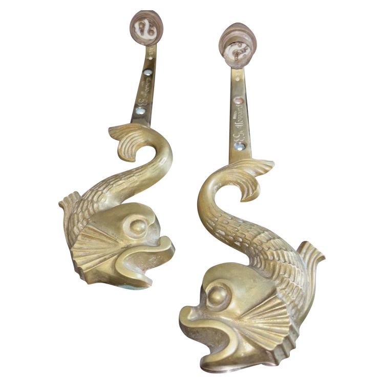 E. GUILLEMARD (XX) Coppia di appliques in ormolu Art Déco firmate