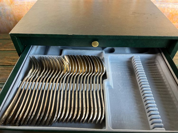 Large antique silver-plated menagère - Manufacture Cailar Bayard, Paris - 95 pieces