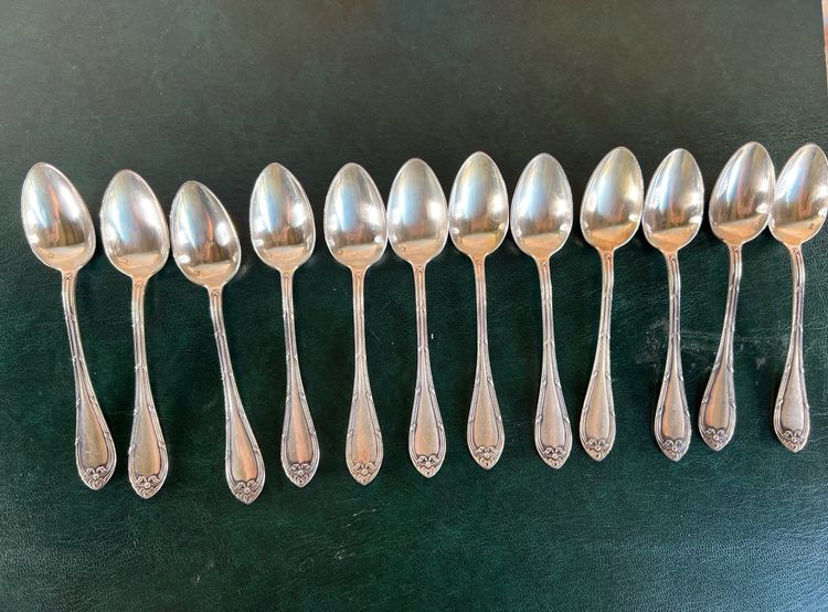 Large antique silver-plated menagère - Manufacture Cailar Bayard, Paris - 95 pieces
