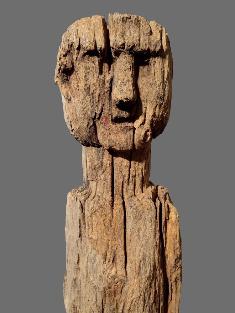 Sculpture Statue Poteau Bongo Sud Soudan