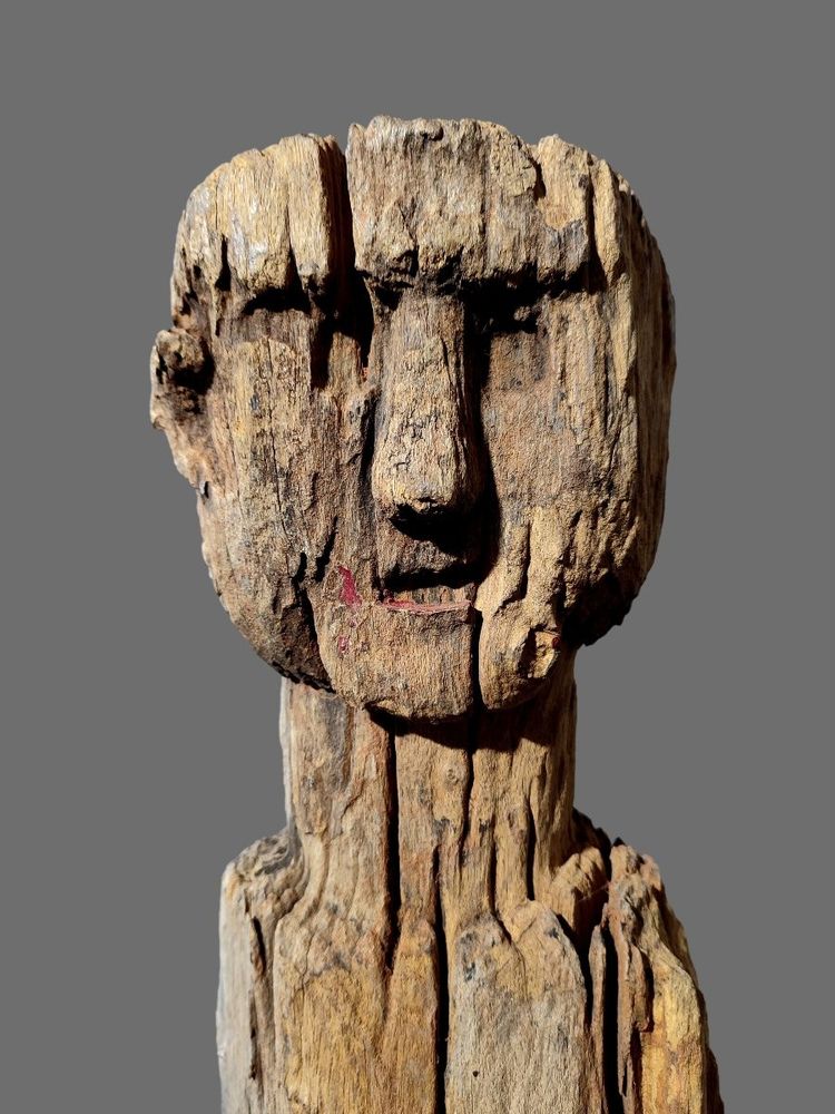 Sculpture Statue Poteau Bongo Sud Soudan