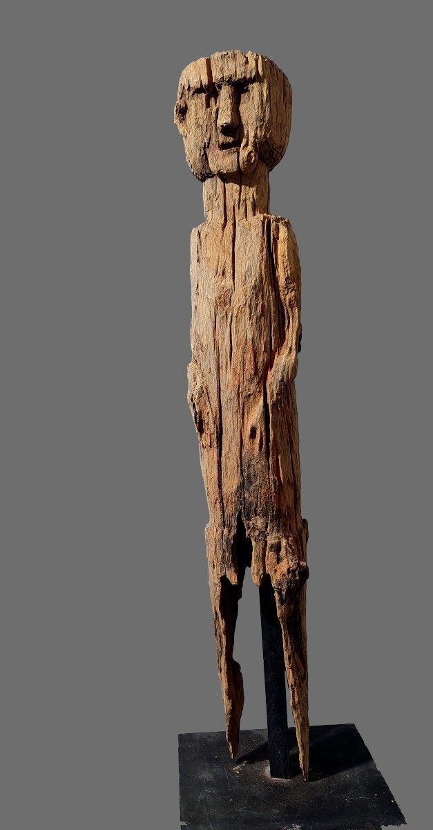 Sculpture Statue Poteau Bongo Sud Soudan
