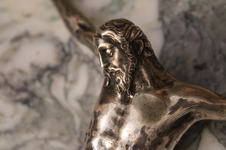 Christ mort, Cristo morto, solid silver, 18th century