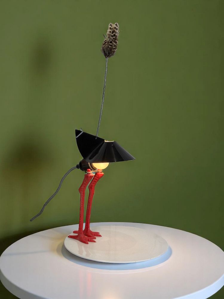 LAMPE DE INGO MAURER 1982 MODELE BIbibibi EDITION LIMITÉE EN METAL / PORCELAINE
