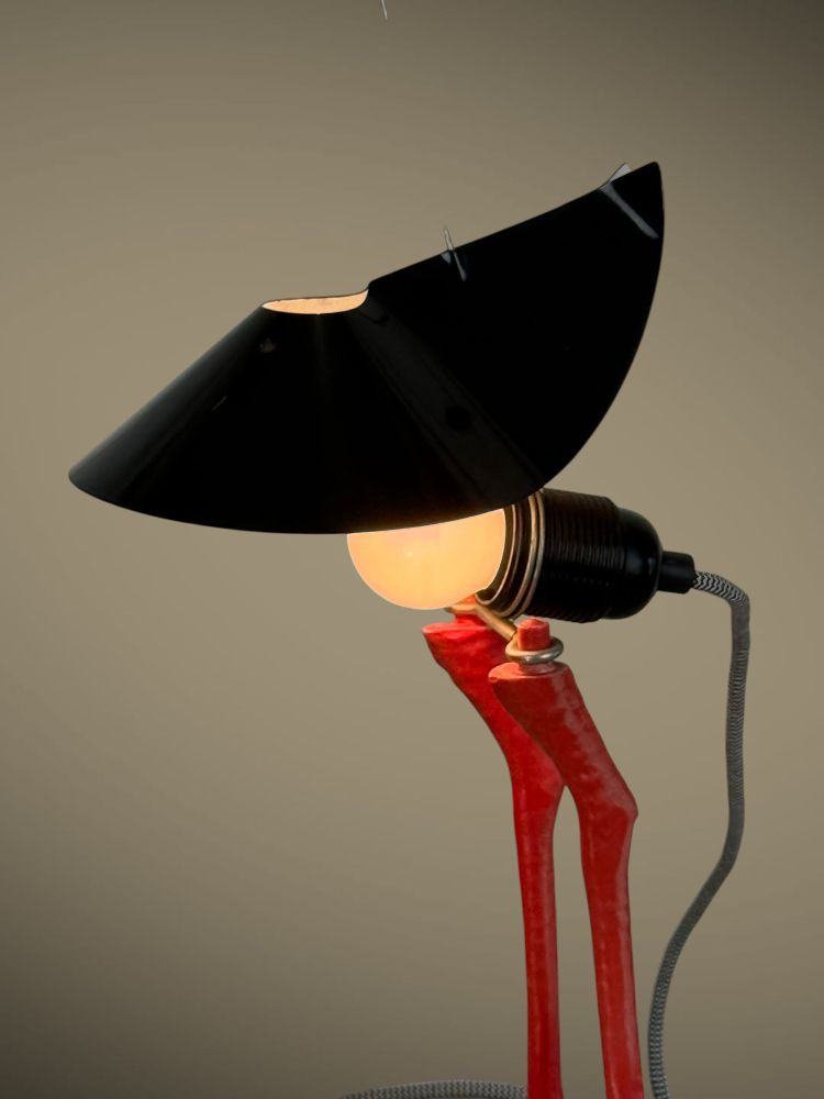 LAMPE DE INGO MAURER 1982 MODELE BIbibibi EDITION LIMITÉE EN METAL / PORCELAINE