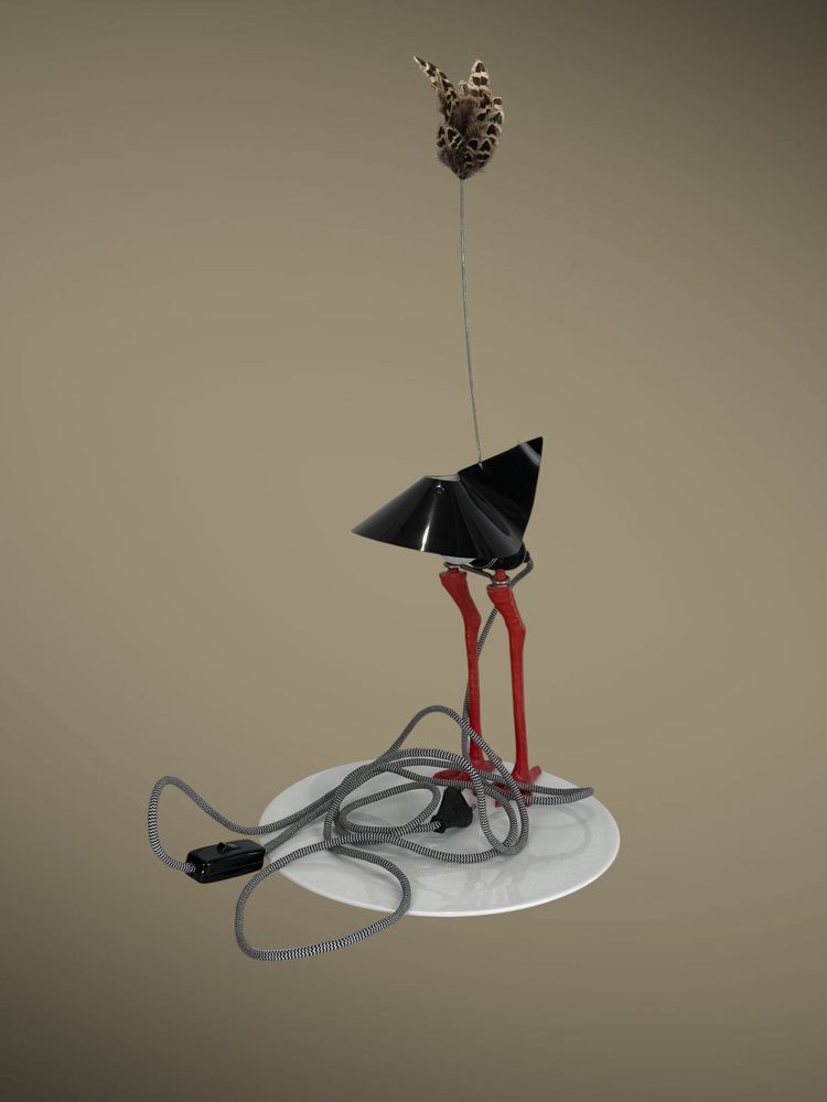 LAMPE DE INGO MAURER 1982 MODELE BIbibibi EDITION LIMITÉE EN METAL / PORCELAINE