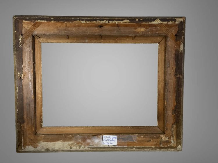 ANCIENT 19th CENTURY FRAME IN WOOD AND PAINTED STUC FOR PAINTING 35 CM X 26 CM