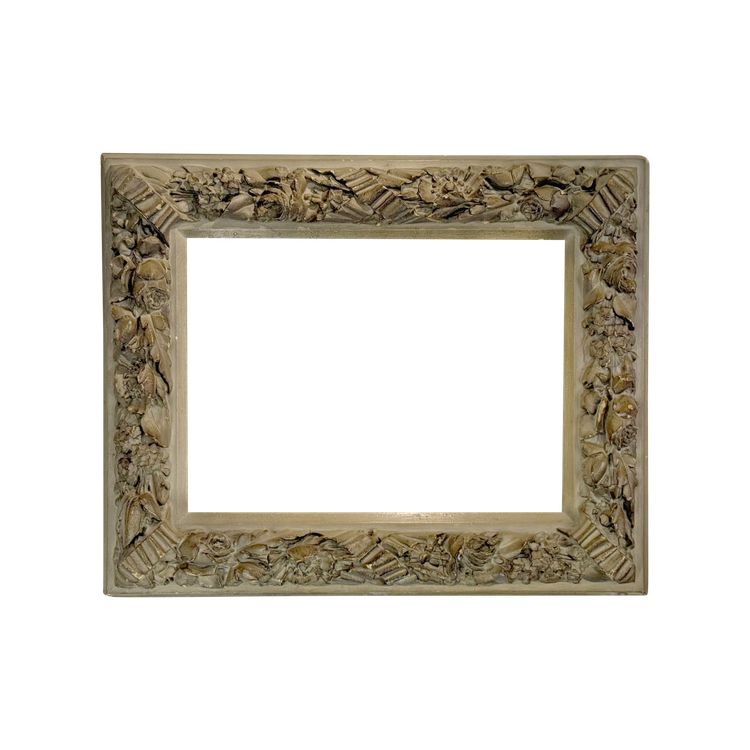 ANCIENT 19th CENTURY FRAME IN WOOD AND PAINTED STUC FOR PAINTING 35 CM X 26 CM