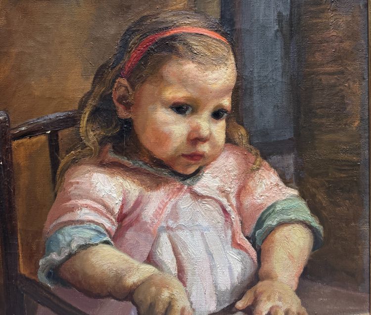 France Leplat (1895-1953) - Ragazza che colora, 1930 circa