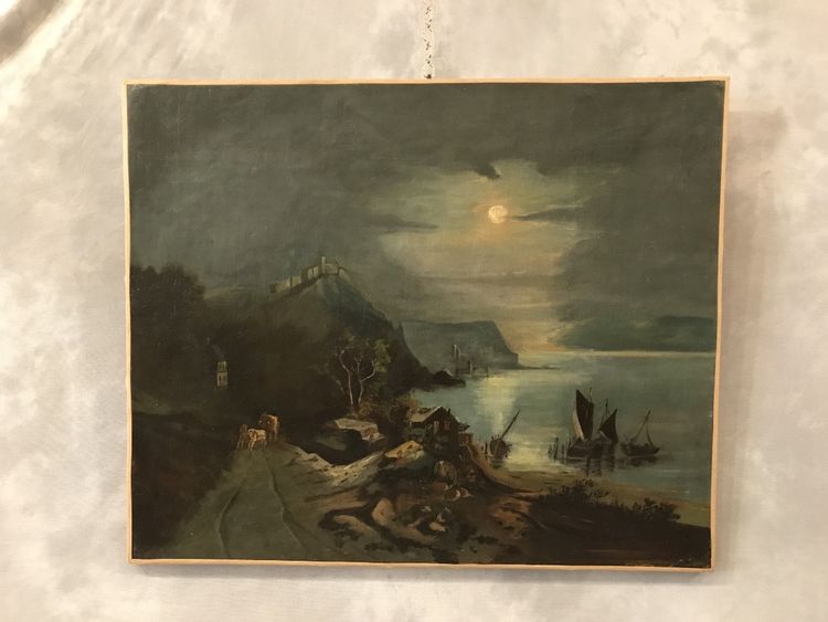 18th century landscape painting, oil on canvas