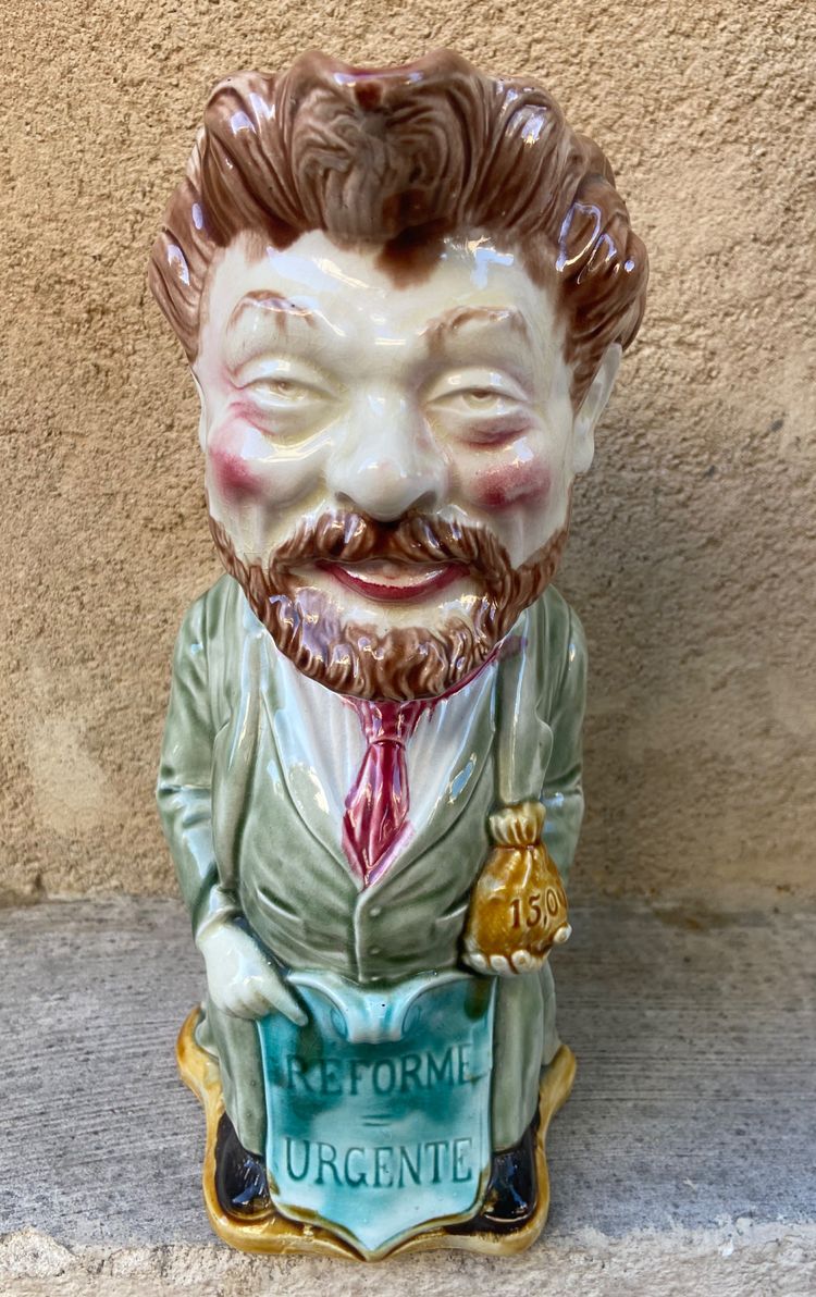 Brocca Barbotine Onnaing inizio XX secolo