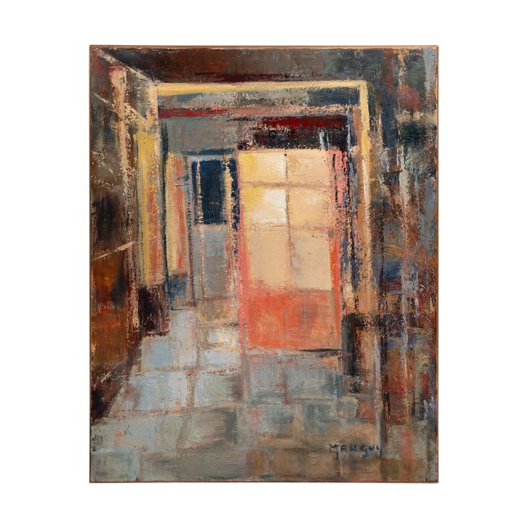 Huile sur toile signée Mauguy, XXe siècle 
