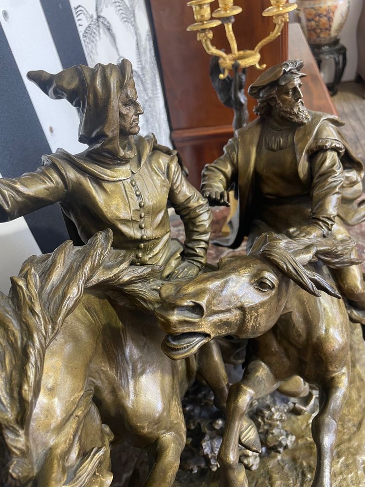 Exceptionnel bronze sign G. Radlaire représentant la chevauchée de Faust et Méphisto. 