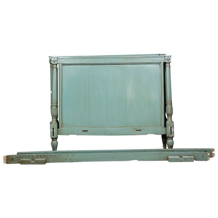 Mittelbett aus der Zeit des Direktoriums aus lackiertem Holz um 1800