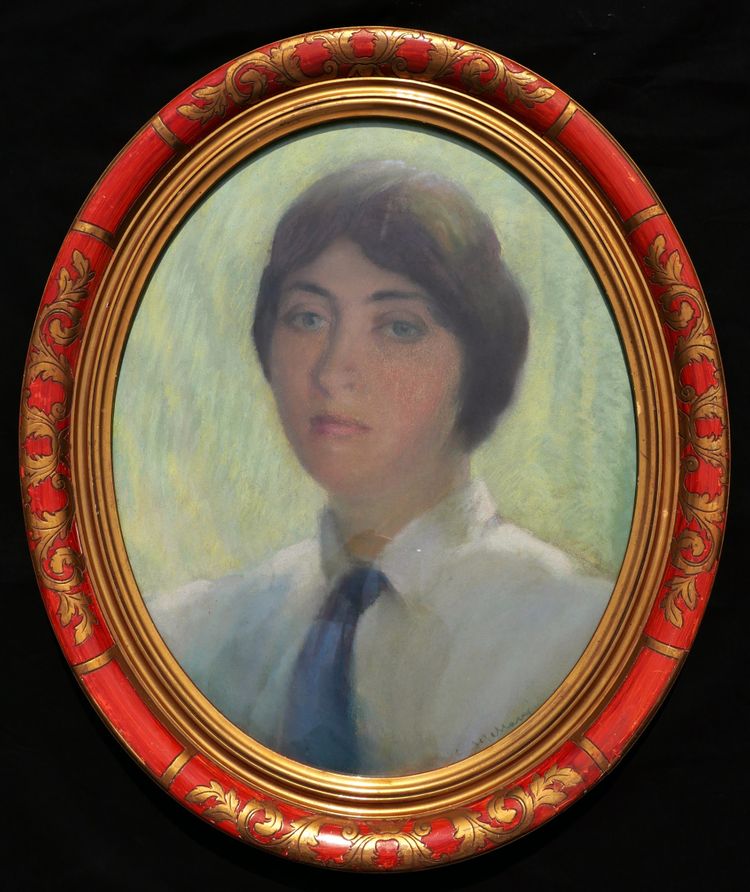 École FRANÇAISE circa 1910-1920, Portrait de femme à la cravate