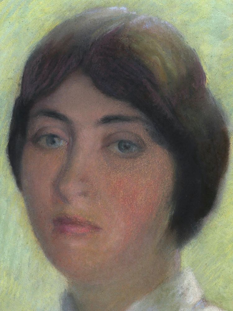 École FRANÇAISE circa 1910-1920, Portrait de femme à la cravate