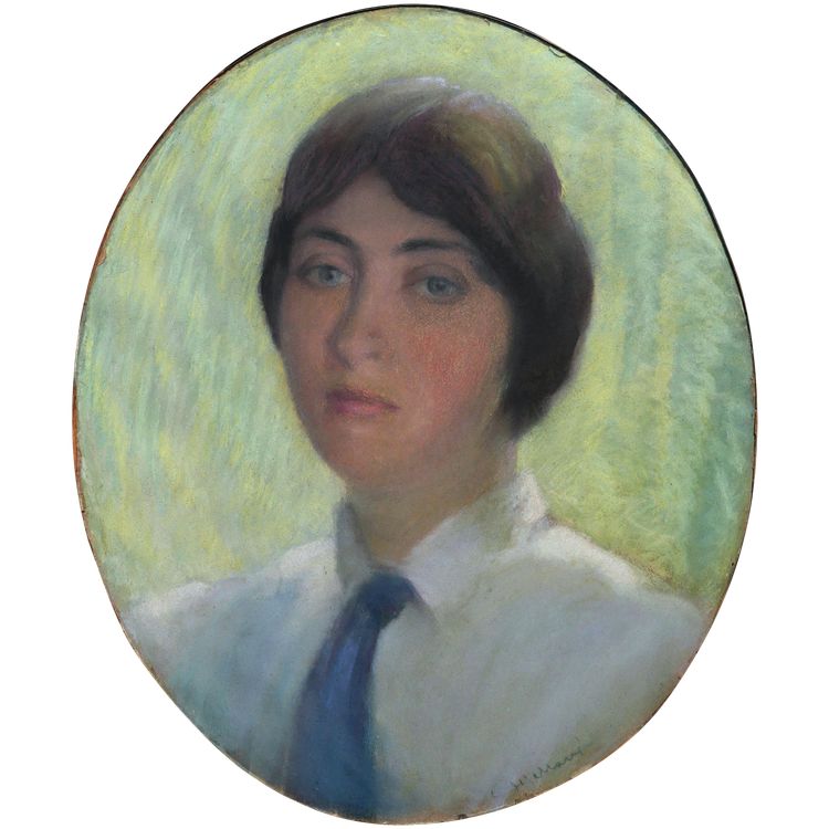 École FRANÇAISE circa 1910-1920, Portrait de femme à la cravate