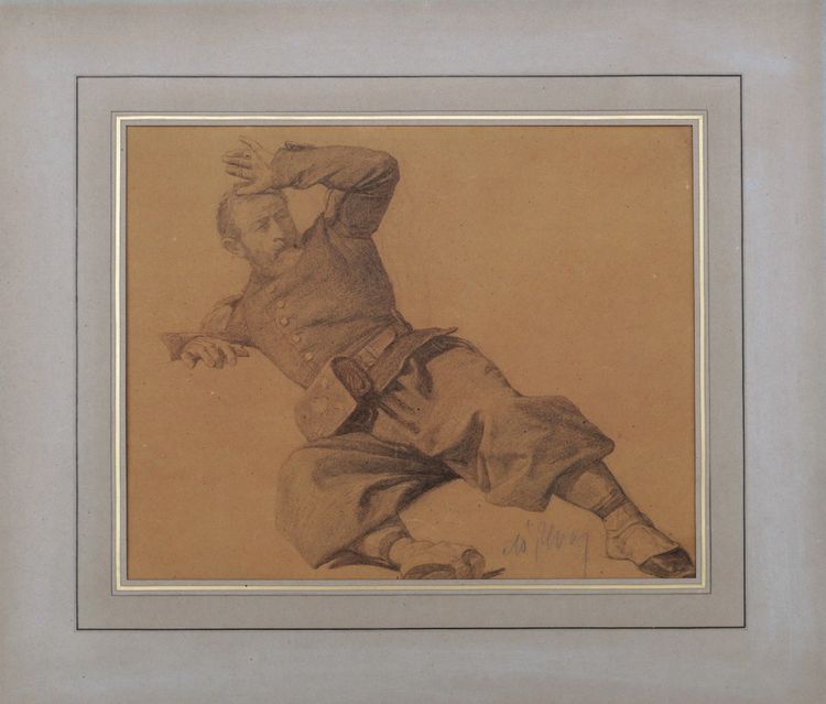 Frédéric Adolphe Yvon, Study Of A Wounded Soldier For La Courtine De Malakoff