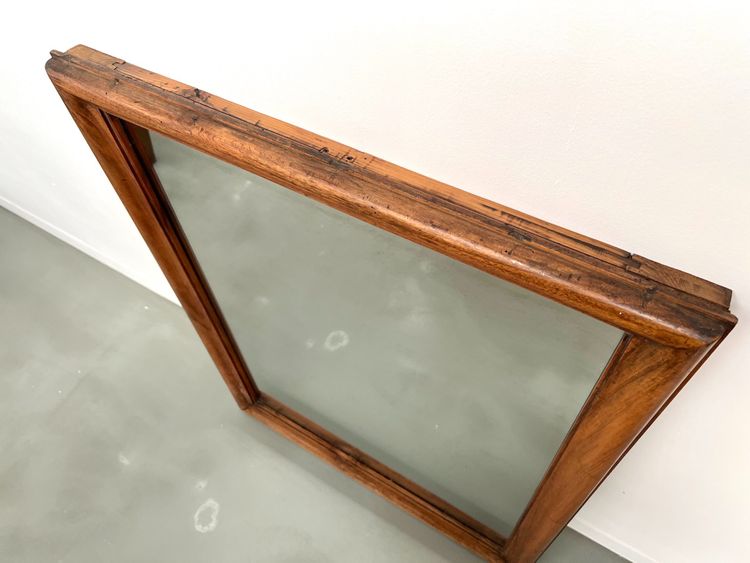 Miroir 1900 en noyer massif