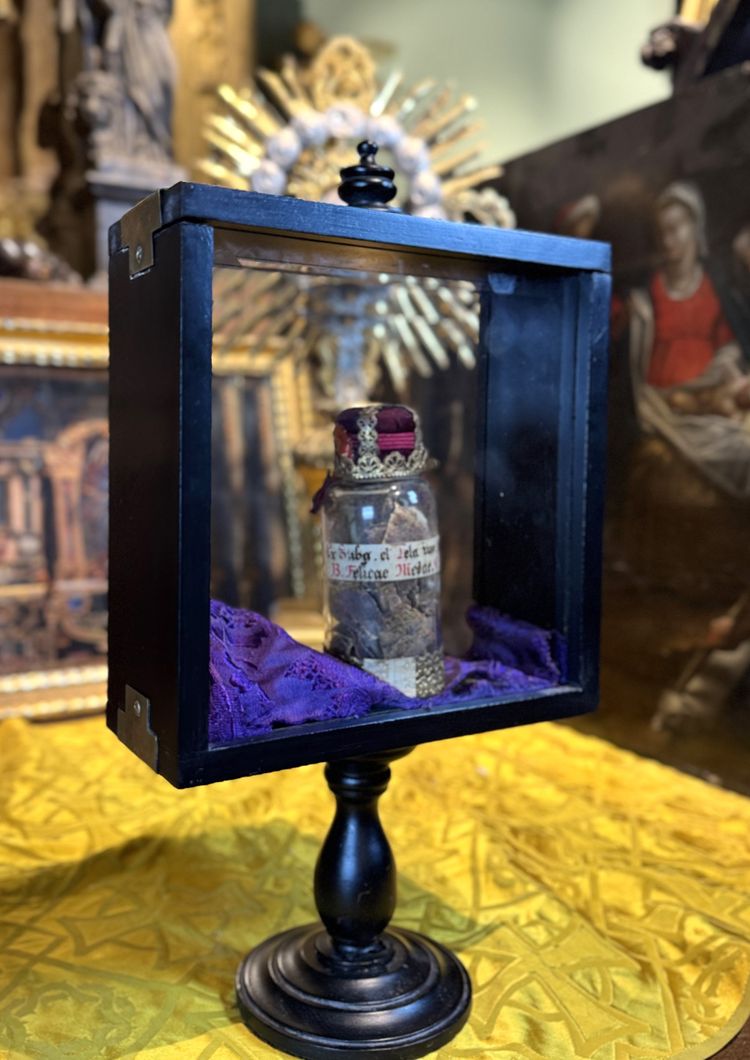 Blessed Felicia Meda reliquary bottle - early 19th century
