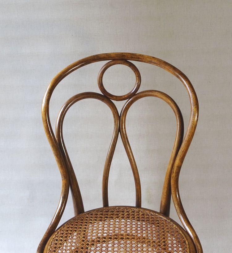 Hofmann Stuhl aus Bugholz, um 1908,perfektes Rohrgeflecht-no Thonet - -
