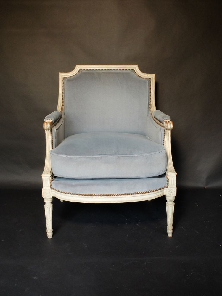 Pair of large Louis XVI period bergères