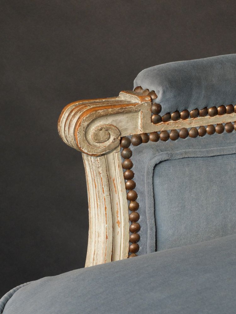 Pair of large Louis XVI period bergères
