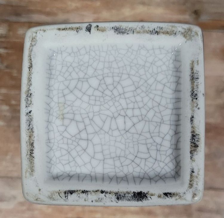Asie XXeme : grand vase en porcelaine craquelée 