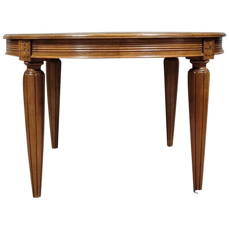 Art Deco Period Extending Table In Walnut 