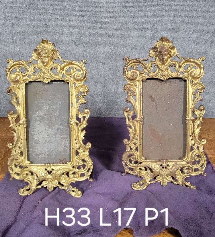 Pair Of Louis XV Style Gilt Bronze Photo Frames