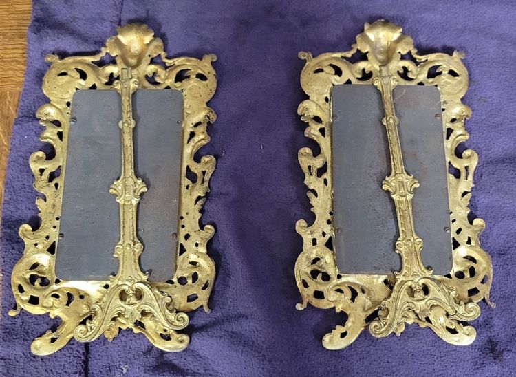 Pair Of Louis XV Style Gilt Bronze Photo Frames