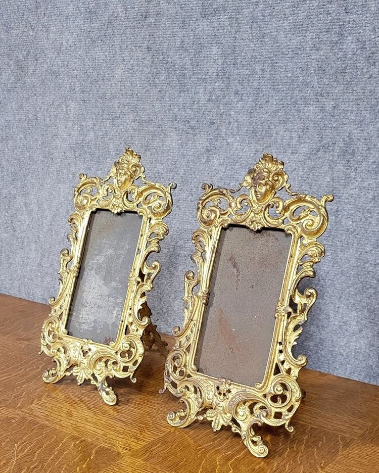 Pair Of Louis XV Style Gilt Bronze Photo Frames