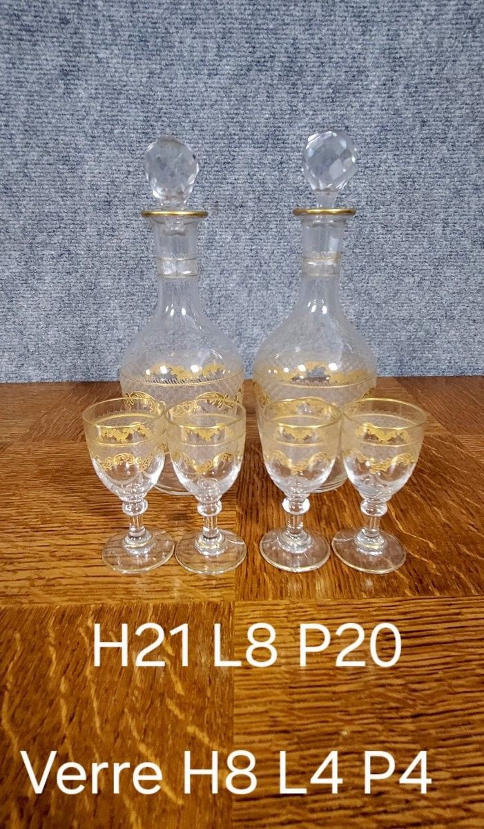Napoleon III Period Crystal Liqueur Service 