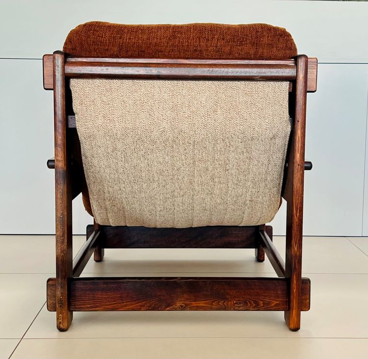 Scandinavian oak armchair, 60s
