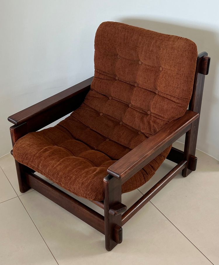Scandinavian oak armchair, 60s