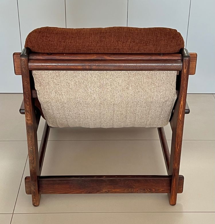Scandinavian oak armchair, 60s