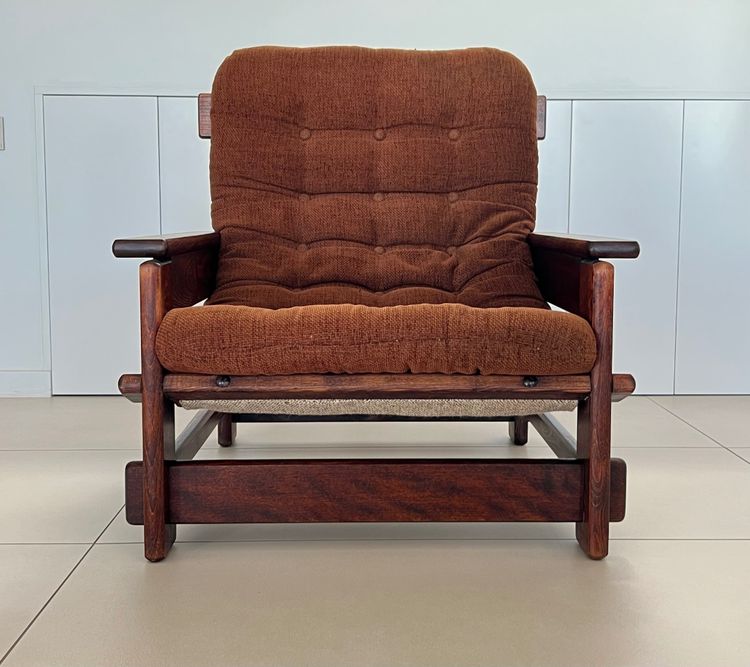 Scandinavian oak armchair, 60s