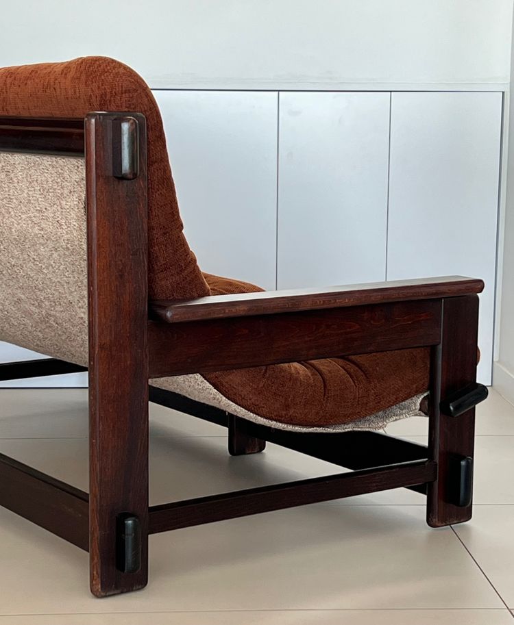 Scandinavian oak two-seater sofa, 60s
