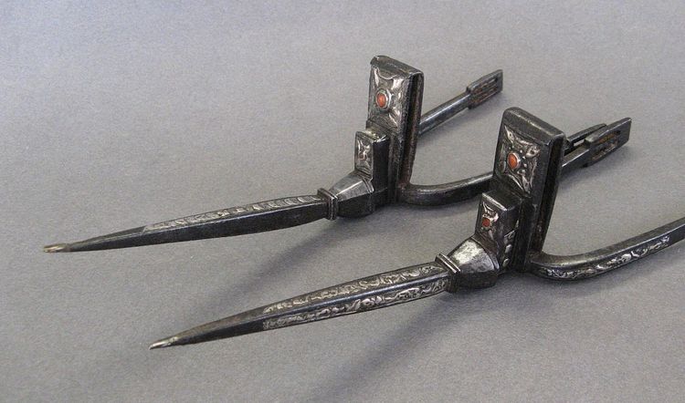 Pair of Algerian Châbir Spurs About 1900.