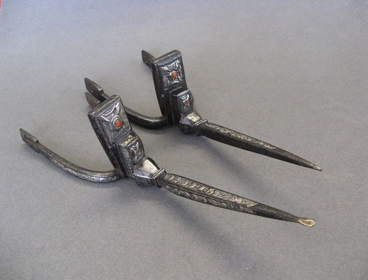 Pair of Algerian Châbir Spurs About 1900.