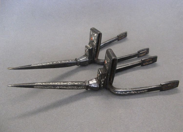 Pair of Algerian Châbir Spurs About 1900.