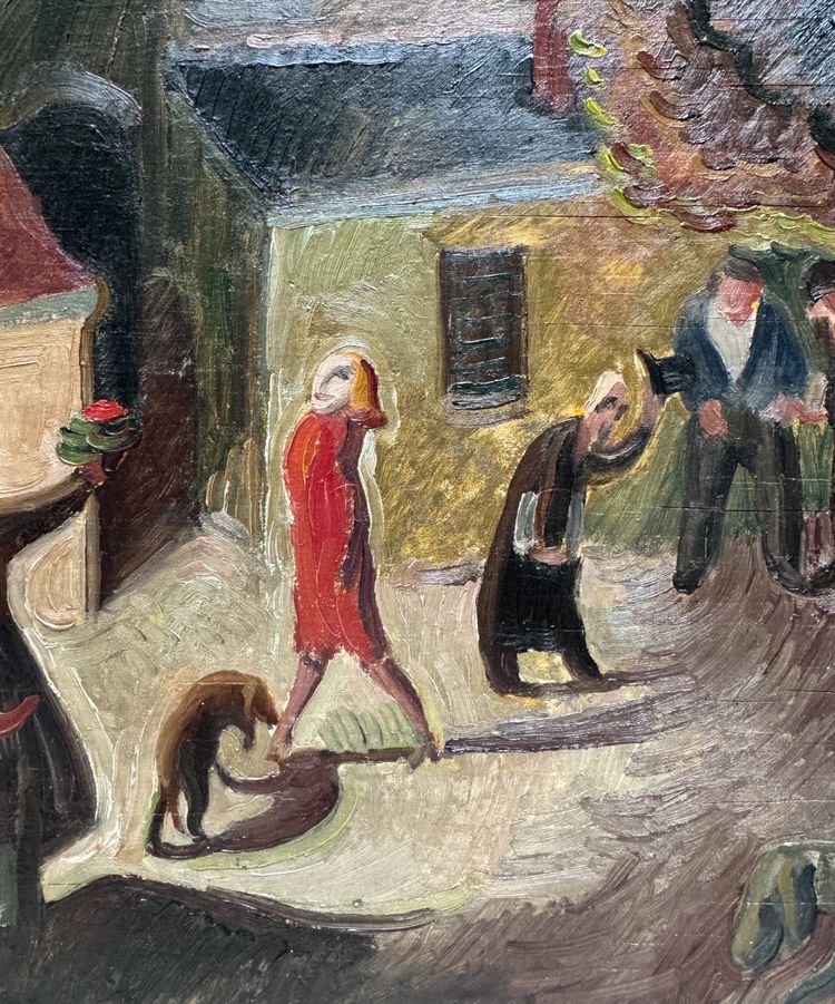 Axel Hennix (1905-1988) - Swedish School - Night Encounters in Stockholm, 1928