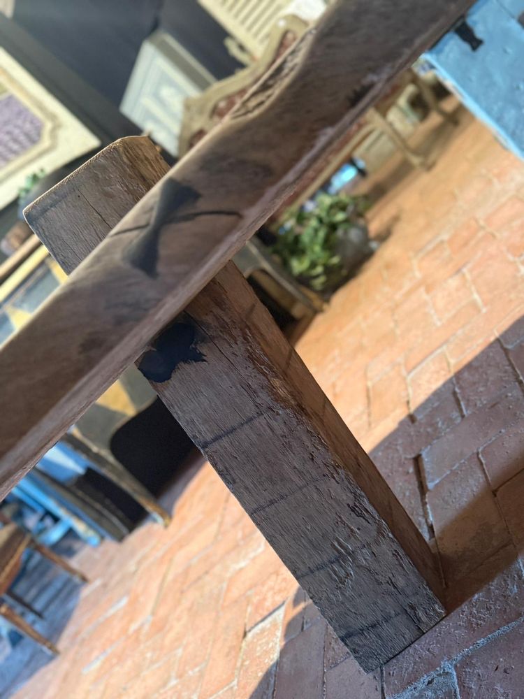Table basse ( salon) reconstruit avec du vieux chêne datant des années 1950(environ)