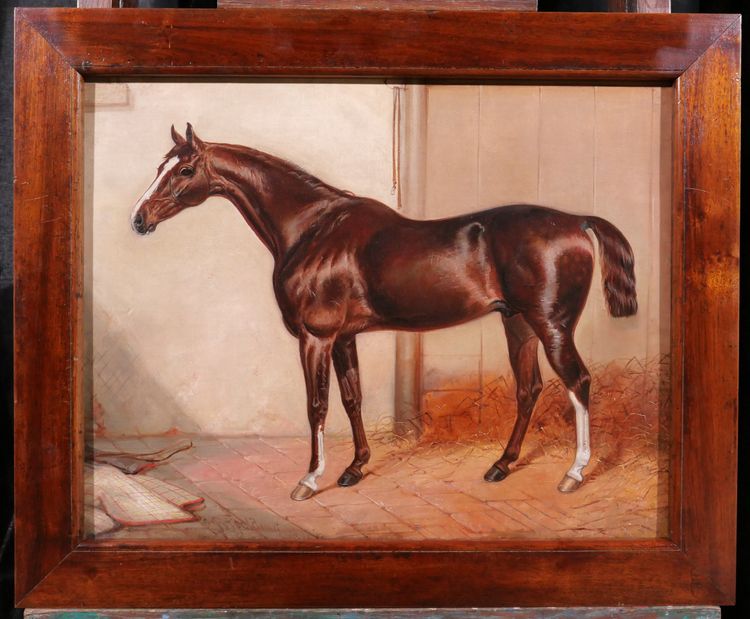 Charles Bilger SPALDING 1810-1871 Paar Pferdegemälde, Reitgemälde