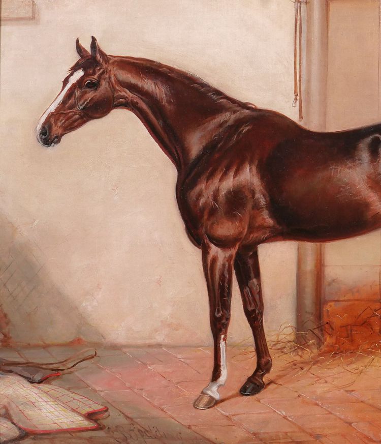 Charles Bilger SPALDING 1810-1871 Paar Pferdegemälde, Reitgemälde