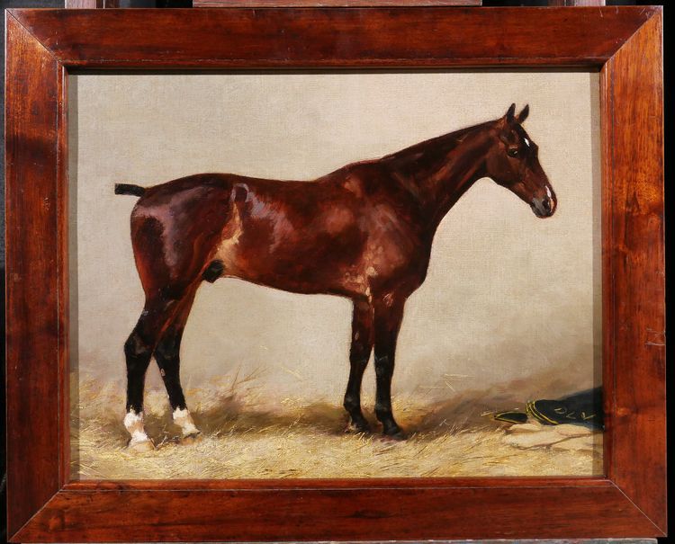 Charles Bilger SPALDING 1810-1871 Paar Pferdegemälde, Reitgemälde